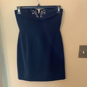 Maxandcleo black strapless mini dress social size 4